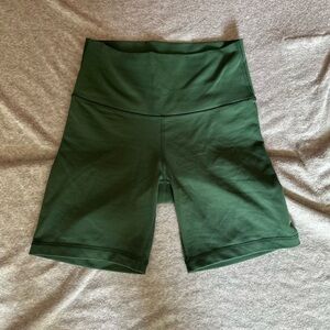 TNA Green High-Waisted Bike Shorts